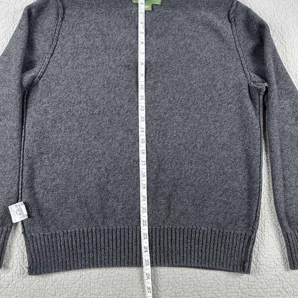 Eddie Bauer V-Neck Sweater | Quarter-zip | Large|  Charcoal Gray | Pullover - Picture 10 of 15